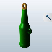 beer bottle v1 fishing lure gear printable lowpoly 3d print model - Mito3D