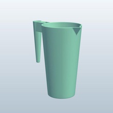 beer pitcher v1 containers printable lowpoly 3d print model - Mito3D