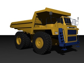 belaz 7555 dumptruck pesado industrial intssed de gran tamaño la mina modelo camión vehículo 3d print model - Mito3D