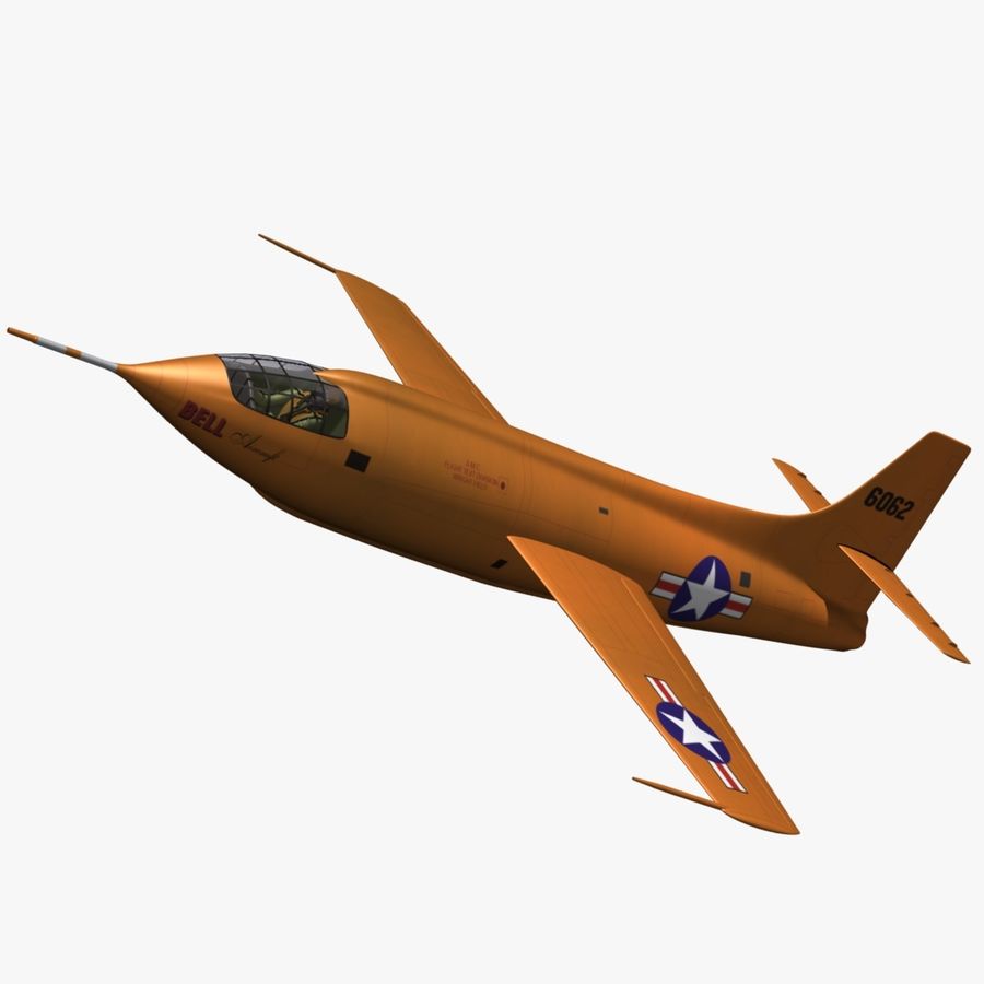 bell x-1 1 aeromobili aereo la barriera chuck egpjet3d storico jet modello piano razzo suono velocità a supersonica x x1 xs yeager 3D print model - Mito3D