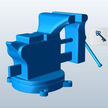 bench vise v1 tools equipment printable lowpoly 3d print model - Mito3D