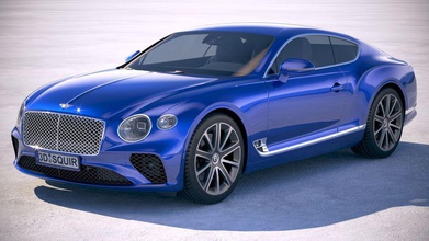 bentley continental gt 2018 2017 2019 2020 2021 2022 british Auto coupe england teuer schnell Innenraum Luxus Modell royal sport squir uk Fahrzeug 3d print model - Mito3D