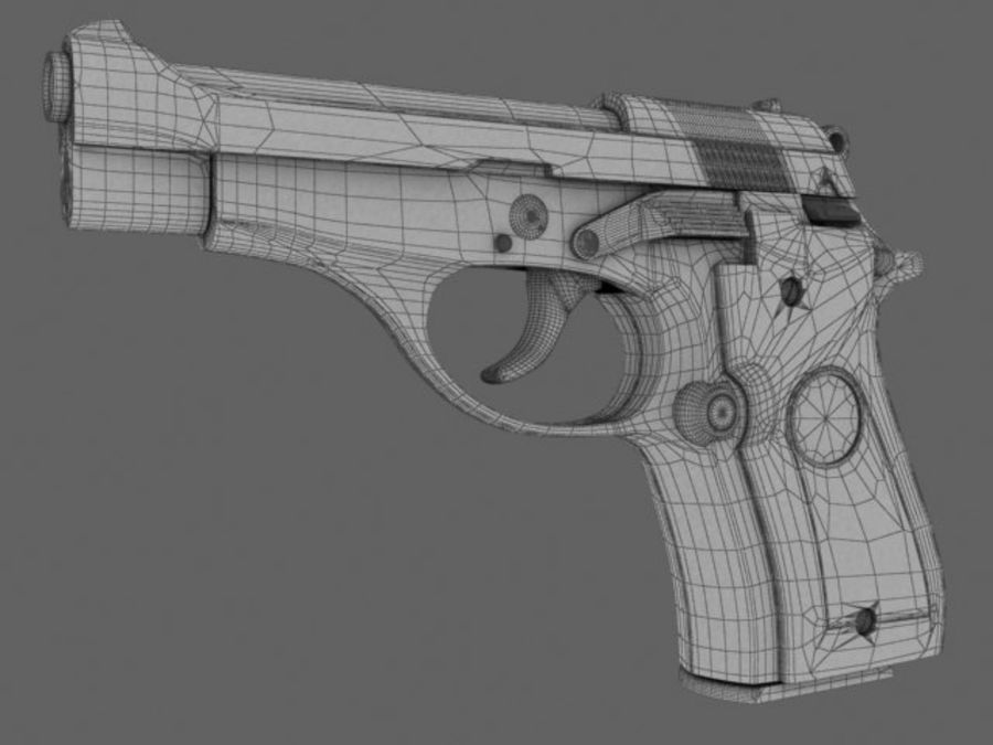 beretta m84 gun 3d armor essezeta model modern pistol pistola weapon 3D print model - Mito3D