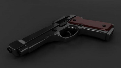 beretta m9 pistol 9mm bullet bullets trigger barrel handgun gun weapon fire weapons 3d print model - Mito3D