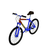 bicicletta v2 mountain moto mezzi di trasporto stampabile lowpoly 3d print model - Mito3D