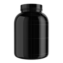 big protein bottle black can container drinking energy food gainer isolate jarred mockup model nutrition plastic powder seashellbikini sport supplement whey white 3d print model - Mito3D