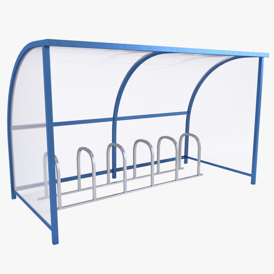 bike shelter architecture bicycle elements furniture gemmac model rack shed storage street 3D print model - Mito3D