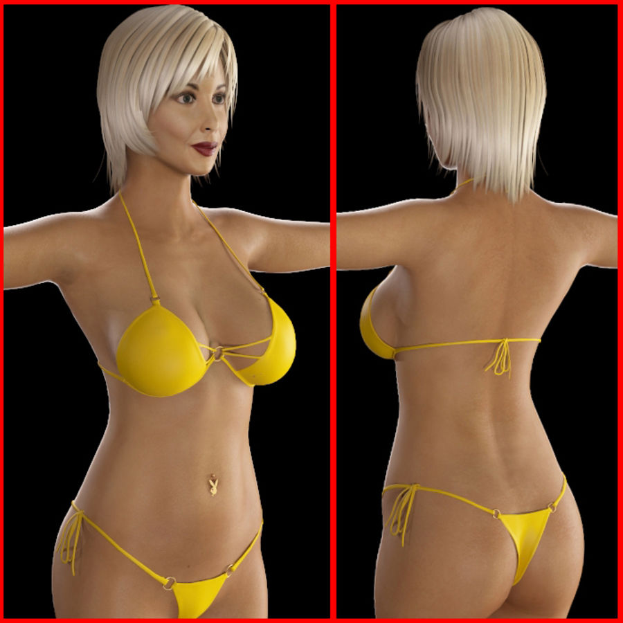 bikini ragazza l'anatomia bella corpo boob bustier carattere dragman erotica faccia di sesso femminile fitness peloso testa umana lady modello nudo persone realistici sexy sport donna 3D print model - Mito3D