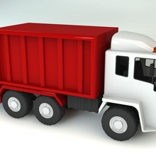 bin carro camion dei rifiuti garbage veicolo consiglio immondizia pesante industriale macchina modello rifiutare rendering ragazzo i van il 3d print model - Mito3D