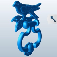 oiseau brancheporte heurtoir v1 branche 39 porte décorations imprimable lowpoly 3d print model - Mito3D