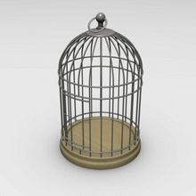 cage à oiseaux 3dmb animal d'oiseaux de la canaries l'ameublement passe-temps l'intérieur le métal parrot prison terarium 3d print model - Mito3D