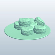 biscotto v1 cibo stampabile lowpoly 3d print model - Mito3D