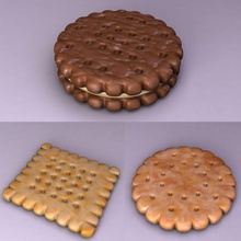 las galletas aperitivo galleta pan los dulces cookie cracker crujiente dip seco de alimentos makeionesco modelo la merienda serpiente dulce vainilla oblea agua 3d print model - Mito3D