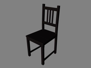 black chair architecture elements furnishings furniture ikea jkemp kitchen model seat simple table wood 3d print model - Mito3D