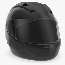 tam yüz kask siyah 3d molier bisiklet biker karakter kıyafetler ekipman aşırı fiber dişli zor başlık uluslararası model modern moto motosiklet korumak koruma yarış güvenlik spor 3d print model - Mito3D