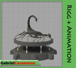 black scorpion animal arachnid arachnoid gabrielcasamasso insects model poison sand venomous 3d print model - Mito3D