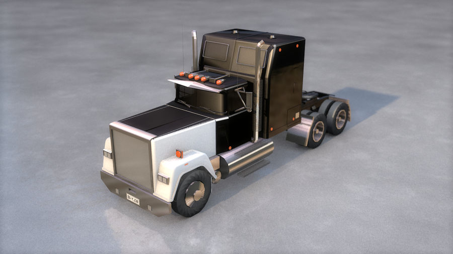 siyah kamyon vücut 3d Amerikan c4d ticari şirket görev fbx ağır endüstriyel jr imalatı marchesi orta model n osvaldo yarı ulaşım bize araç 3D print model - Mito3D