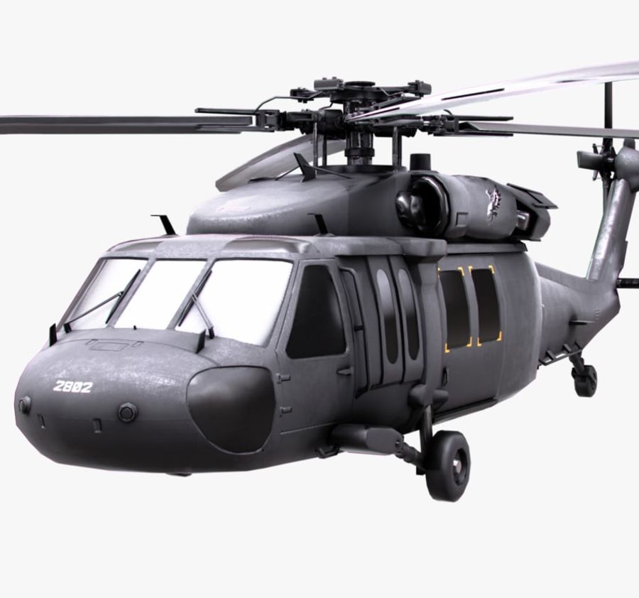 uh60 blackhawk 60 uçak ordu helikopter keksuka daha düşük askeri model pbr poly ah 3D print model - Mito3D