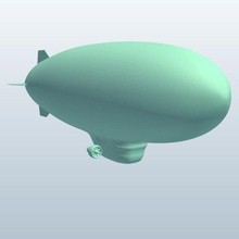 blimp v2 aircraft printable lowpoly 3d print model - Mito3D