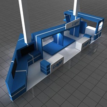 mavi sergi stall reklam alirezasadeghi mimarlık booth iş tasarım ekran expo adil iç model resepsiyon dükkanı göster dur mağaza yapısı V-ray'in 3d print model - Mito3D