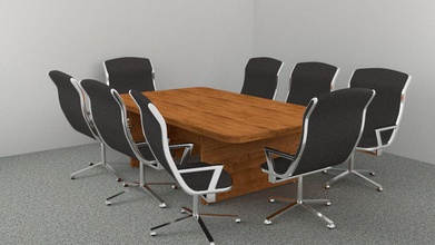 Yönetim Kurulu Odası Masa sandalye konferans kurumsal masa mobilyalar mobilya model ofis oda spect3r tablo ahşap iş 3d print model - Mito3D