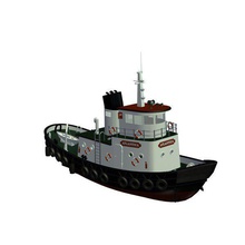 boat v2 tug ships seacraft printable lowpoly 3d print model - Mito3D