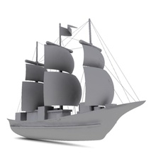 boat cargo commercial fregate gallion historic medival model old pirate sail sailboat seedsquid shipping transport watercraft 3d print model - Mito3D