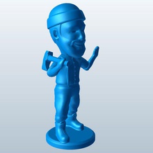 muñeco de un leñador v1 bobblehead personas imprimible lowpoly 3d print model - Mito3D