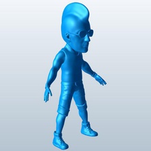 muñeco hombre mohawk v1 bobblehead personas imprimible lowpoly 3d print model - Mito3D