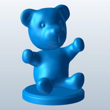 muñeco de peluche oso v1 bobblehead teddy las novedades imprimible lowpoly 3d print model - Mito3D