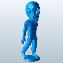 bobblehead zombie v1 mythical creatures printable lowpoly 3d print model - Mito3D