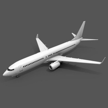 adet boeing 737 800 uçak ticari 3d arkadaşı genel jet model yolcu beyaz 3d print model - Mito3D