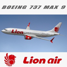boeing 737 max lion air hava uçak havaalanı sivil ticari egpjet3d oyun jet aslan model yolcu sım ulaşım 3d print model - Mito3D