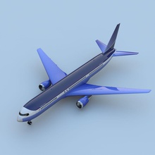 boeing 767-400 400 737 747 767 aeroplane aiplane air airbus aircraft airplane big trilobyte commercial liner model plane toy 3d print model - Mito3D