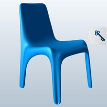 bofinger cadeira de v1 móveis printable lowpoly 3d print model - Mito3D