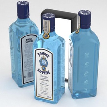bombay sapphire dry gin 75cl alcohol alcoholbottle beverage bottle drinking food model prcr1 saphire strat760507 3d print model - Mito3D