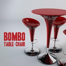bombo - Tisch & Stuhl einstellbar alejaouhari bar designer Einrichtung Möbel Modell Runde Sitz Hocker Tabelle 3d print model - Mito3D