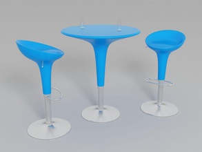 bombo stool table adjustable bar chair creator3d designer furnishings furniture model round 3d print model - Mito3D