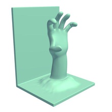 bookend zombie hand v1 novelties printable lowpoly 3d print model - Mito3D