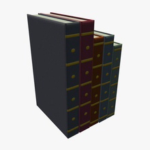 libri letteratura v2 famiglia elementi stampabile lowpoly articoli per la casa 3d print model - Mito3D