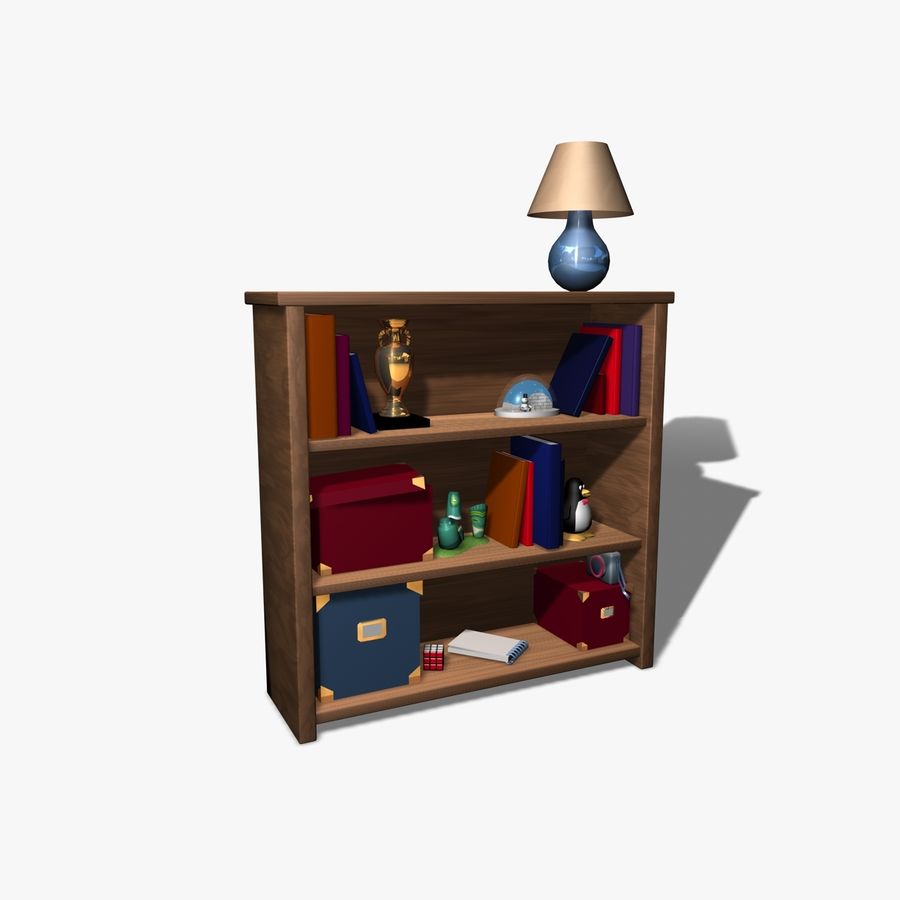 bookshelf architecture bed bedroom books box cabinet camera cartoon child elements furnishings furniture globe home house jpwood78 lamp library light model shelf snow storage study 3D print model - Mito3D