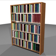 bookshelf books c4d format decoration fixture furnishings furniture library model office phantomliving props school shelf shelving study 3d print model - Mito3D