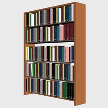 bookshelf books furnished furnishings furniture library model phantomliving reading shelf shelving storage study 3d print model - Mito3D