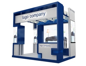 booth exhibition stand architecture mezahany model scene store structure 3d print model - Mito3D