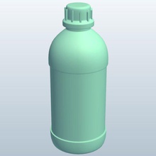 boston Runde Flasche v1 Container bedruckbar ist lowpoly 3d print model - Mito3D