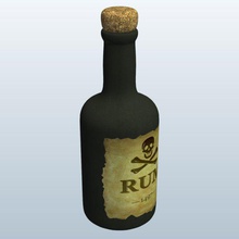 garrafa de rum v1 alimentos printable lowpoly 3d print model - Mito3D