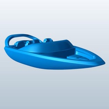 bow rider v1 ships seacraft printable lowpoly 3d print model - Mito3D