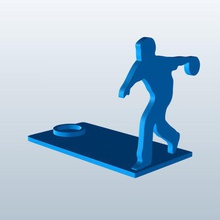 melon bowling hareket v2 gölge caster yenilik yazdırılabilir lowpoly 3d print model - Mito3D