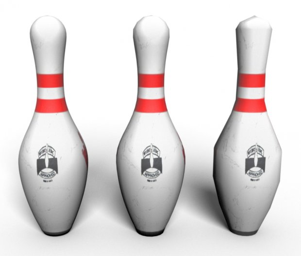 bowling pin tres poli niveles jugar a los bolos la bola callejón pino bol boliche baja deportes 3D print model - Mito3D