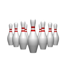 bowling pins alley balls bowl game gutter league model phantomliving pin pinsetter red spare sport spotter strike turkey white 3d print model - Mito3D
